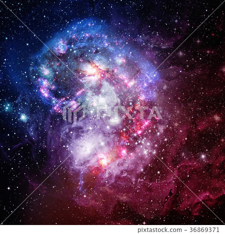 Spiral galaxy and space nebula. Spiral galaxy and space nebula. 36869371