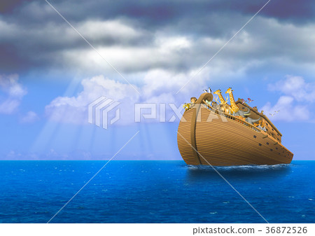 Noah's boat image - Stock Illustration [36872526] - PIXTA