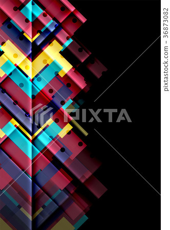 Color arrows on black background 36873082