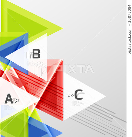 Triangles and geometric shapes abstract background 36873084