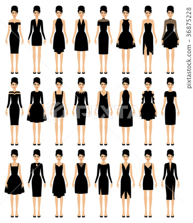 Set of little black dresses 36875228