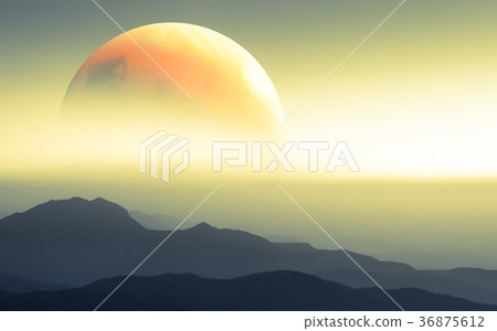 Fantasy world.Image of earth planet Fantasy world.Image of earth planet 36875612