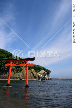 拍攝北海道Esashi-cho的Gusukushima的寶塔岩石景觀 拍攝北海道Esashi-cho的Gusukushima的寶塔岩石景觀 36876464