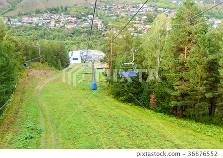 Chairlift on top mountain to Reserve Stolby Nature 36876552