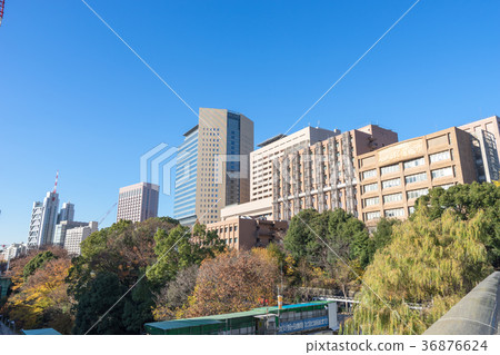 從Ochanomizu和聖潔橋樑看的東京都市風景 36876624