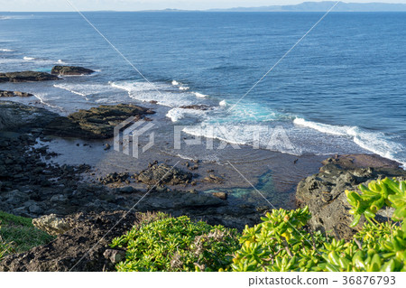 Landscape of the East China Sea seen from Ishigaki Island and Okanzaki Landscape of the East China Sea seen from Ishigaki Island and Okanzaki 36876793
