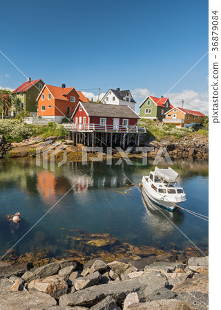 Fishing village Henningsvaer in Lofoten islands Fishing village Henningsvaer in Lofoten islands 36879084