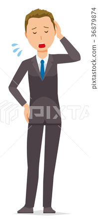 Young businessman is tired 36879874