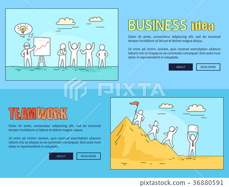 Business Idea and Teamwork Vector Illustration - Stock Illustration ...