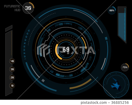 Futuristic user interface HUD Futuristic user interface HUD 36885256