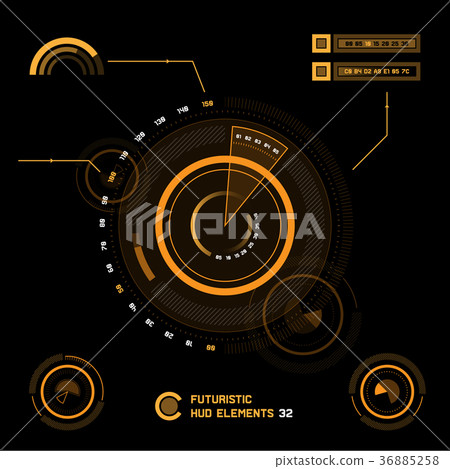 Futuristic user interface HUD Futuristic user interface HUD 36885258