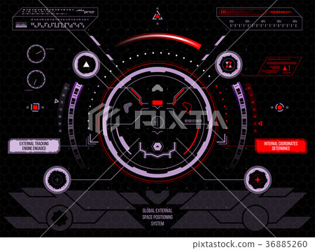 Futuristic touch screen user interface HUD Futuristic touch screen user interface HUD 36885260