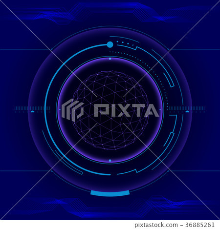 Futuristic touch screen user interface HUD Futuristic touch screen user interface HUD 36885261