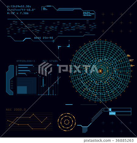 Futuristic touch screen user interface HUD Futuristic touch screen user interface HUD 36885263