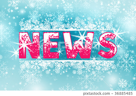 Download Hot News On Cold Blue Christmas Background Word Stock Illustration 36885485 Pixta PSD Mockup Templates