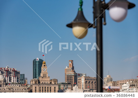 Streetlight and Bund of Shanghai, China (with blur) Streetlight and Bund of Shanghai, China (with blur) 36886448
