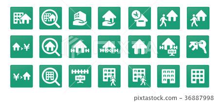 Real estate icon set Real estate icon set 36887998