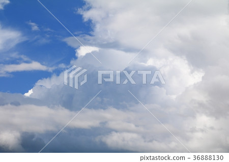 blue sky bright with big cloud and rain cloud blue sky bright with big cloud and rain cloud 36888130