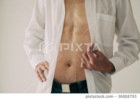 Middle men's abdomen Body parts 36888783