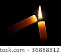 Golden light candle lighting another one 36888812