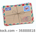 Funky retro airmail envelopes 36888818
