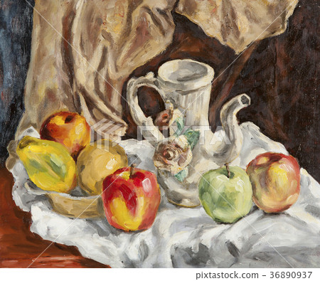 Jug and fruits still life 36890937