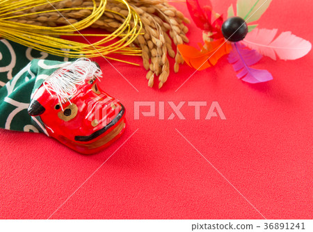 New Year's Day image Lion dance Inaho Spring 36891241