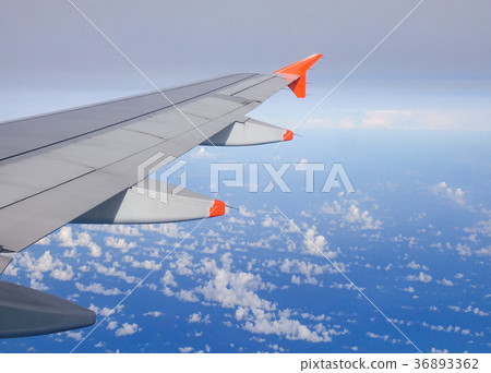 Wing of airplane in the sky Wing of airplane in the sky 36893362