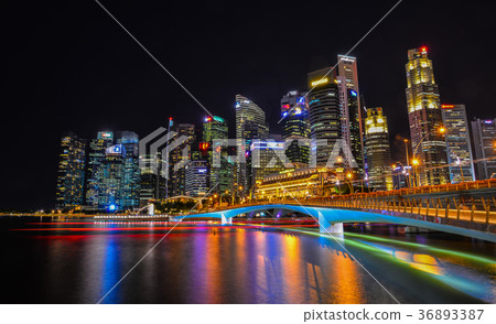 Night view of Marina Bay, Singapore Night view of Marina Bay, Singapore 36893387
