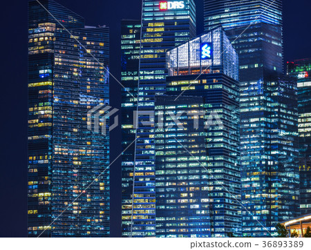 Night view of Marina Bay, Singapore Night view of Marina Bay, Singapore 36893389