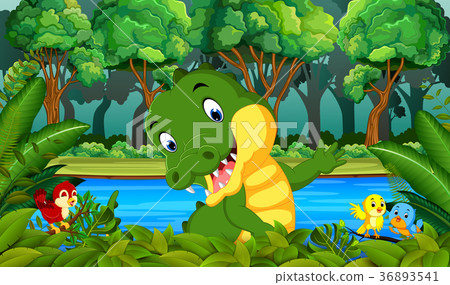 Crocodile in the forest Crocodile in the forest 36893541