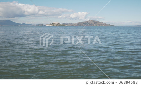 gimbal shot of San Francisco bay from pier gimbal shot of San Francisco bay from pier 36894588