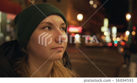teen girl on street of Chinatown in San Francisco teen girl on street of Chinatown in San Francisco 36894591
