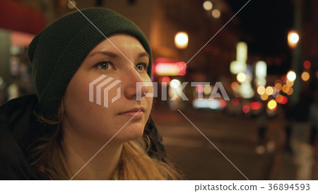 teen girl on street of Chinatown in San Francisco teen girl on street of Chinatown in San Francisco 36894593