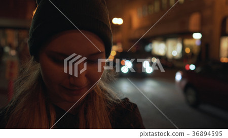 teen girl on street of Chinatown in San Francisco teen girl on street of Chinatown in San Francisco 36894595