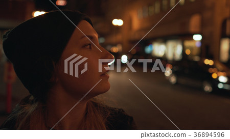 teen girl on street of Chinatown in San Francisco teen girl on street of Chinatown in San Francisco 36894596