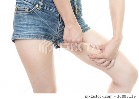 Woman checking thighs 36895139