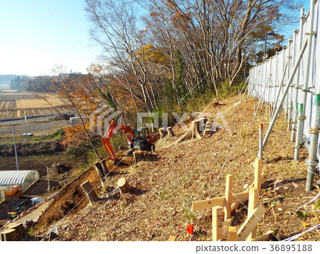 We are promoting the slope shaping of steep slopes 36895188