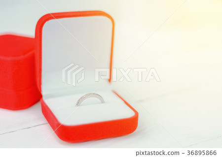 wedding ring in red box wedding ring in red box 36895866