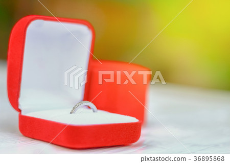 wedding ring in red box wedding ring in red box 36895868