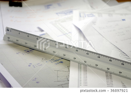 scale, architecture and engineer triangle ruler scale, architecture and engineer triangle ruler 36897921