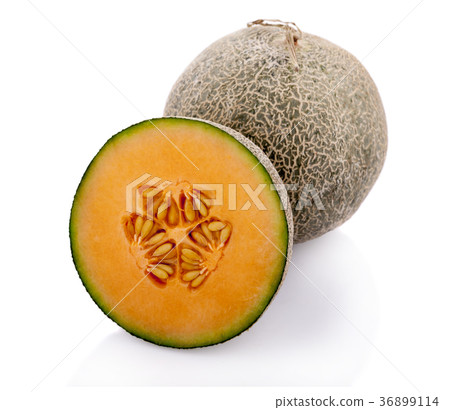 cantaloupe melon isolated on white background 36899114