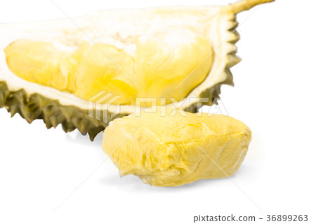 Durian on white background 36899263