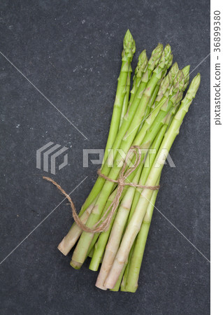 bunch of asparagus over slate bunch of asparagus over slate 36899380