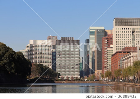 High-rise buildings in Marunouchi and Otemachi 36899432