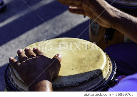 Drum player performace with atabaque Drum player performace with atabaque 36899763