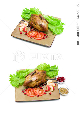 fried wild duck with apples and cranberries 36900000