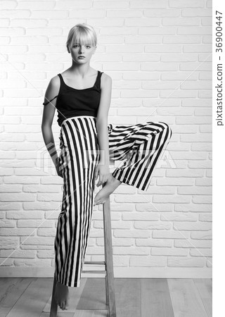 Beautiful fashion model at studio 36900447