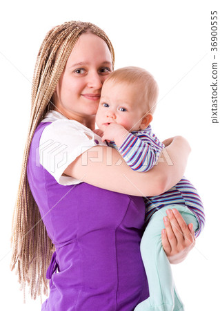 Mother holding baby 36900555