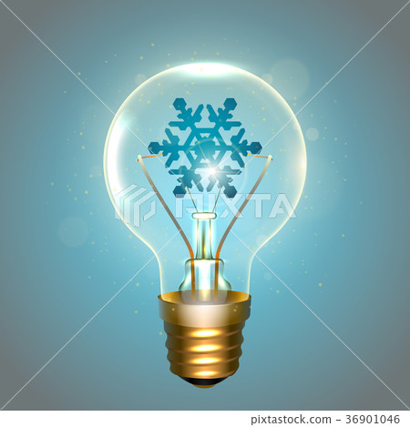 Realistic lamp with the symbol Realistic lamp with the symbol 36901046